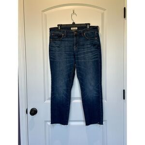Madewell The Slim BoyJean Raw Hem High Waist Size 10